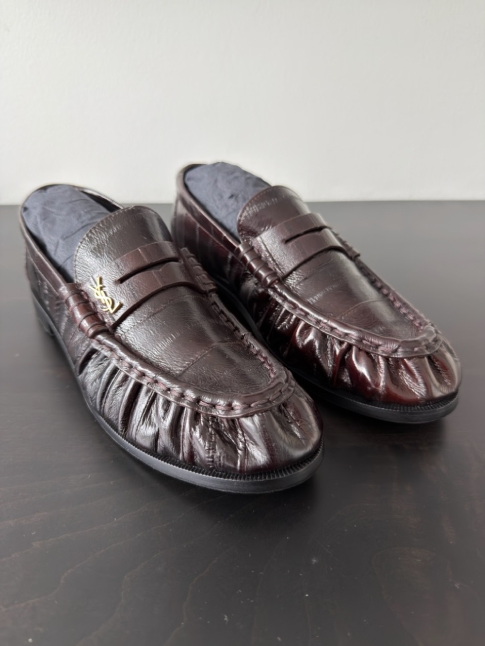 New Saint Laurent Le Loafer Supple Eel Size 38 - Picture 5 of 14